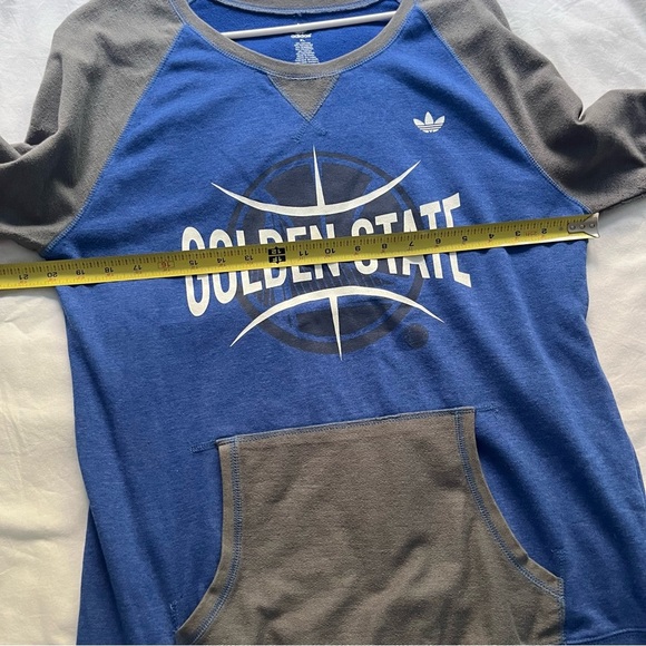 NBA Golden State Warriors Adidas Women’s Pullover Long Sleeve Shirt Blue Gray XL - Picture 10 of 11